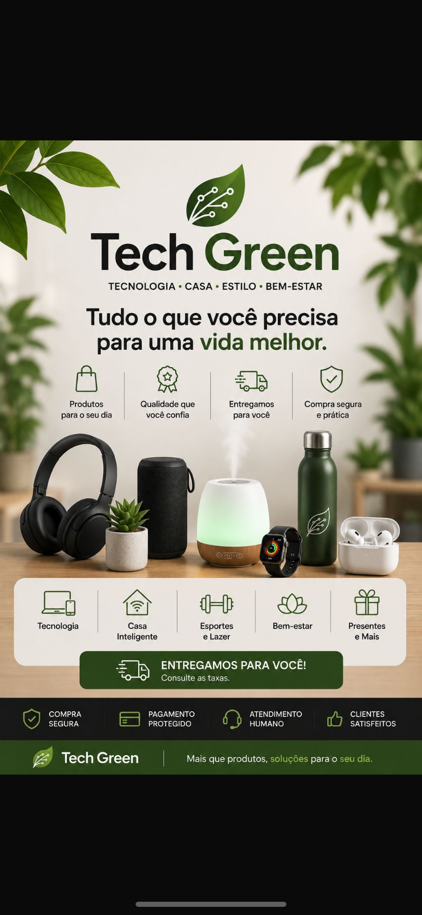 Tech green acessórios