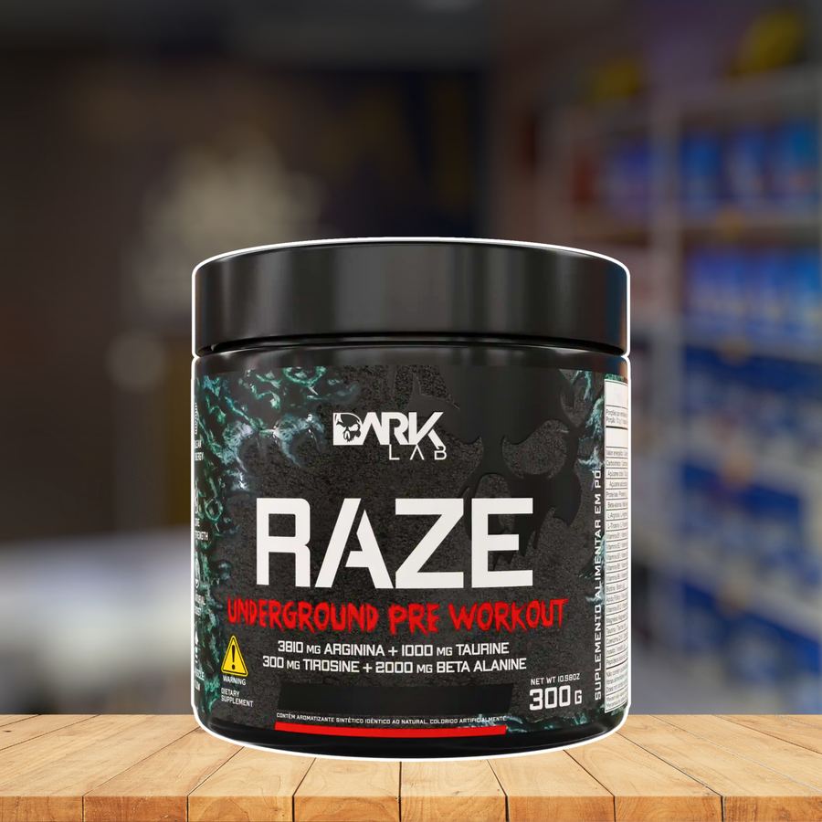 PRÉ TREINO RAZE MELANCIA DARK LAB 300G (SEM CAFEÍNA)
