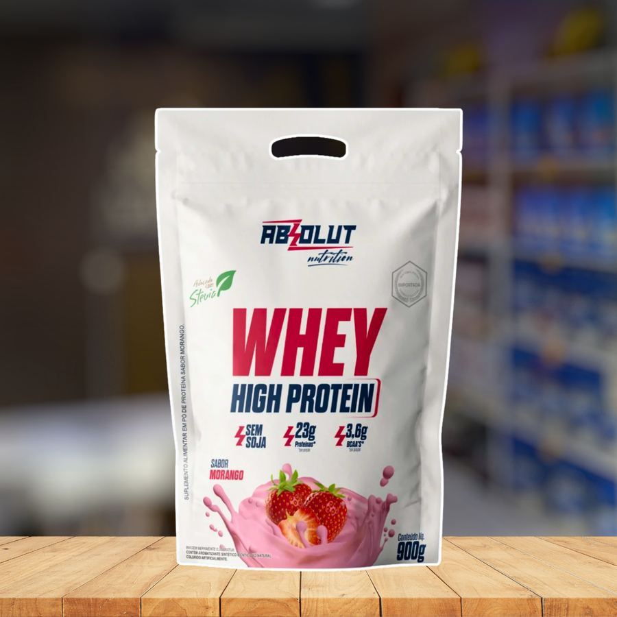 WHEY HIGH PROTEIN MORANGO ABSOLUT 900G