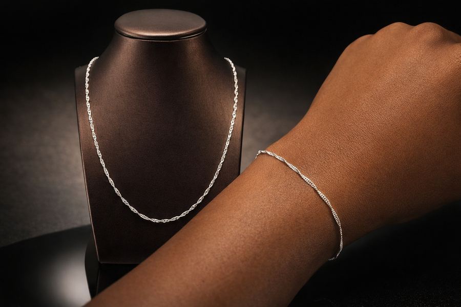 Kit Cordão e Pulseira (Singapura)