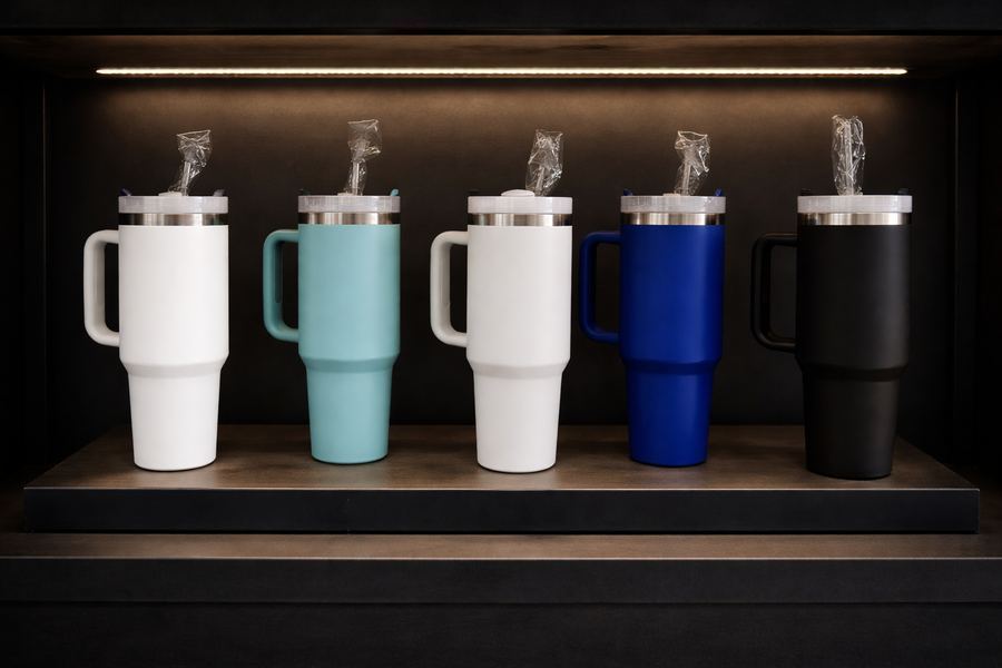 Copo Térmico Inox Portátil 1200ml Com Tampa e Canudo