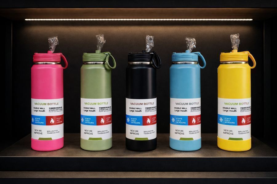 Garrafa Térmica 800ml com capa protetora Quente e Frio com Isolamento Inox