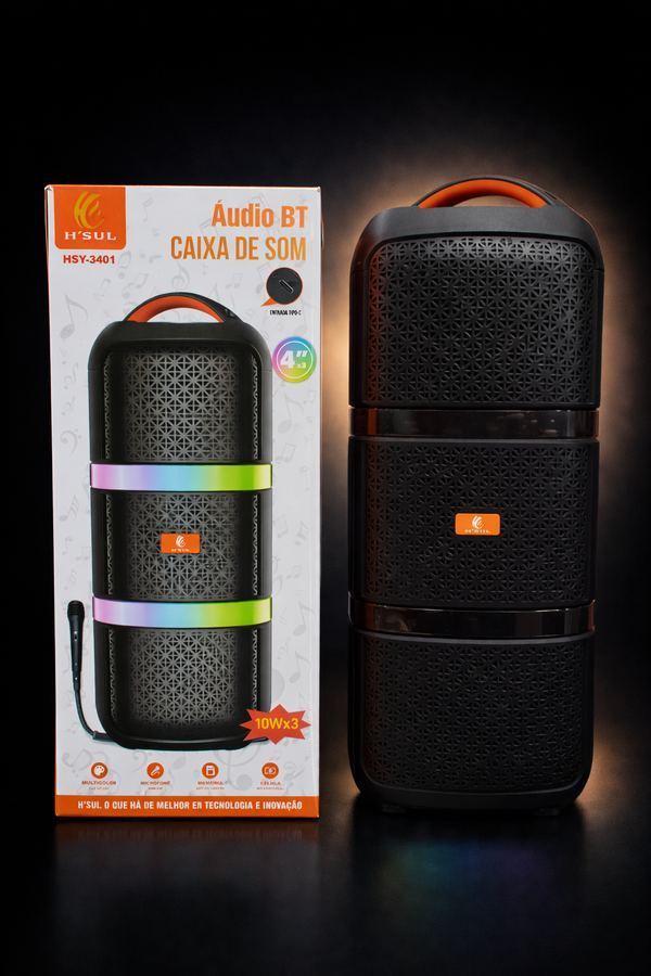 Caixa De Som Hsul Hsy-3401 Preta 30w.