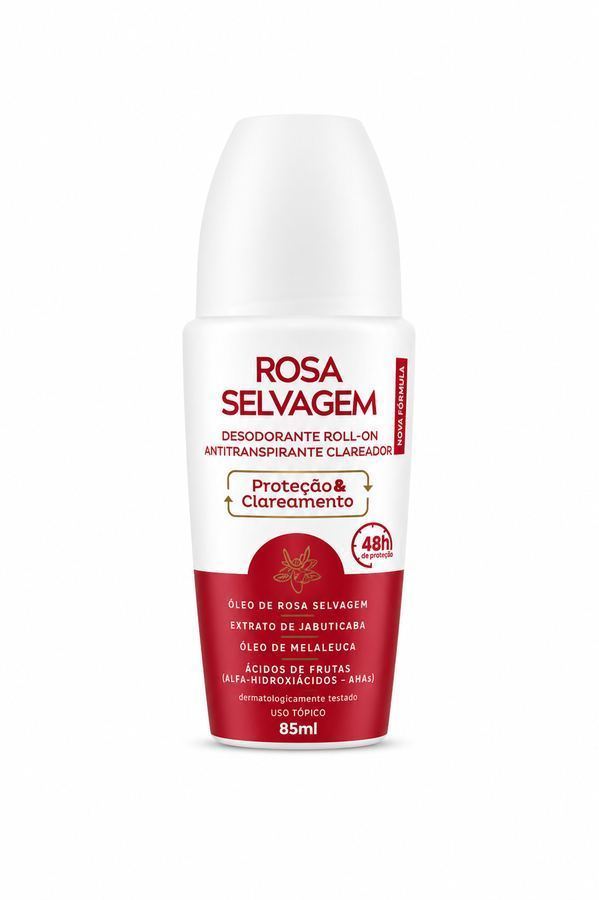 Desodorante Antitranspirante Clareador Rosa Selvagem Roll-on 48h 85ml