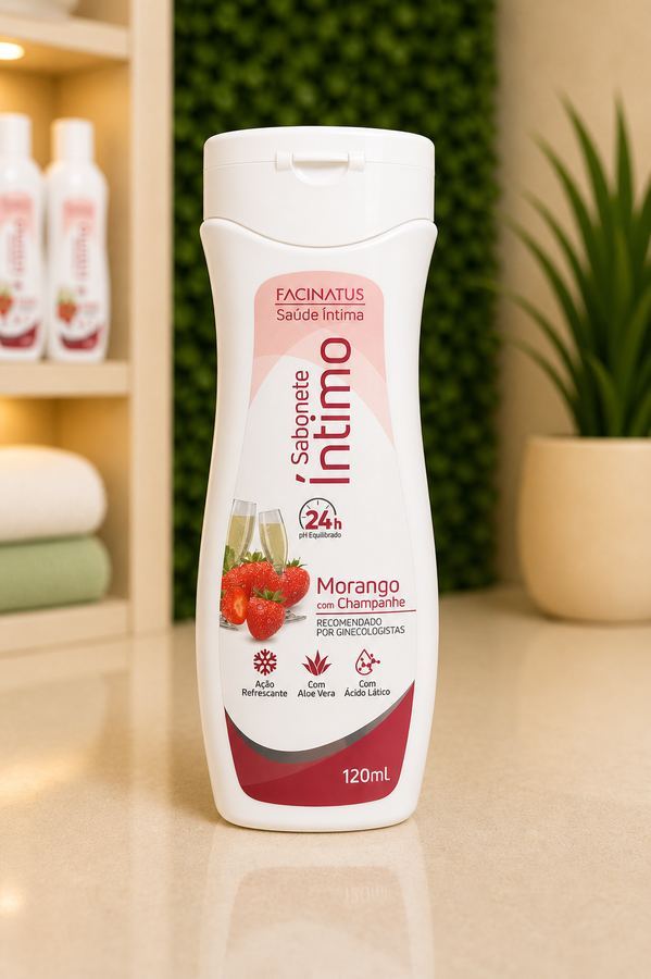 SABONETE ÍNTIMO MORANGO COM CHAMPANHE 120ML