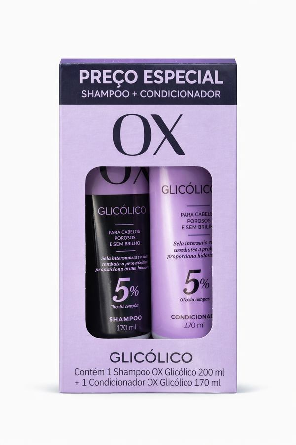 Kit OX Glicólico - Shampoo + Condicionador | Preço Especial