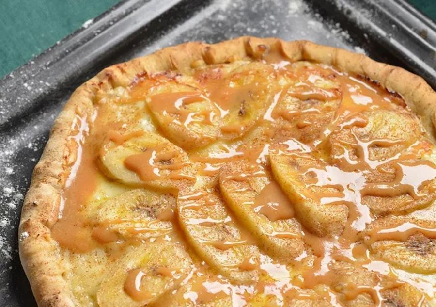 Pizza Doce Doce de Leite, Banana e Canela (Brotinho)