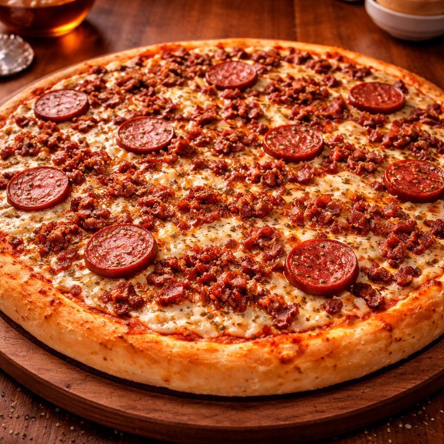 Pizza Tradicional Calabresa Grill & Bacon (Média)