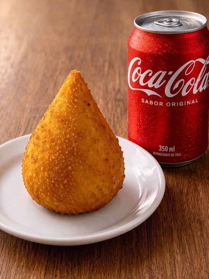 Combo Coxinha + Coca-Cola Lata
