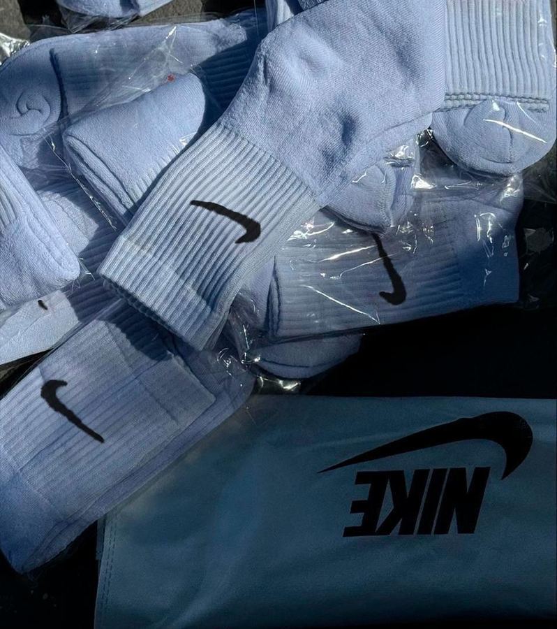 Meia Cano Alto Nike Branco/Preto