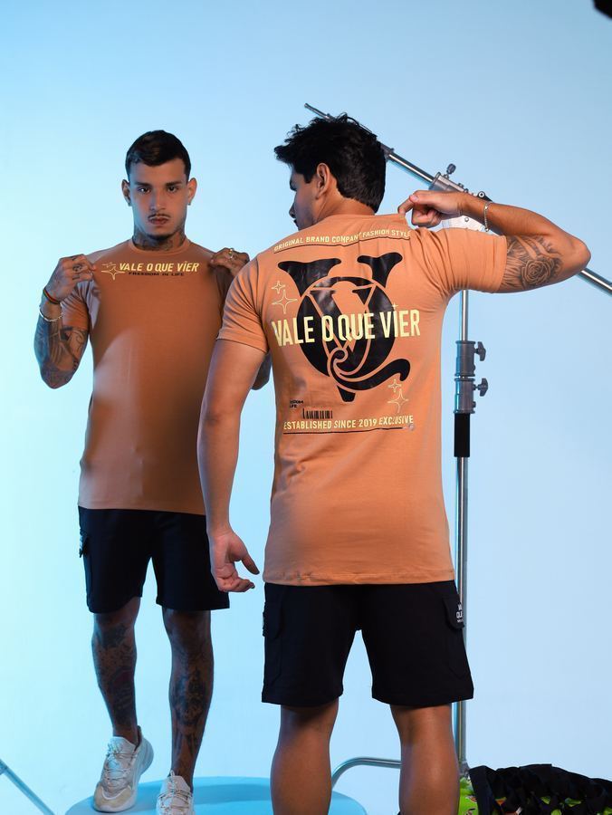 Camisa long Laranja Estrela