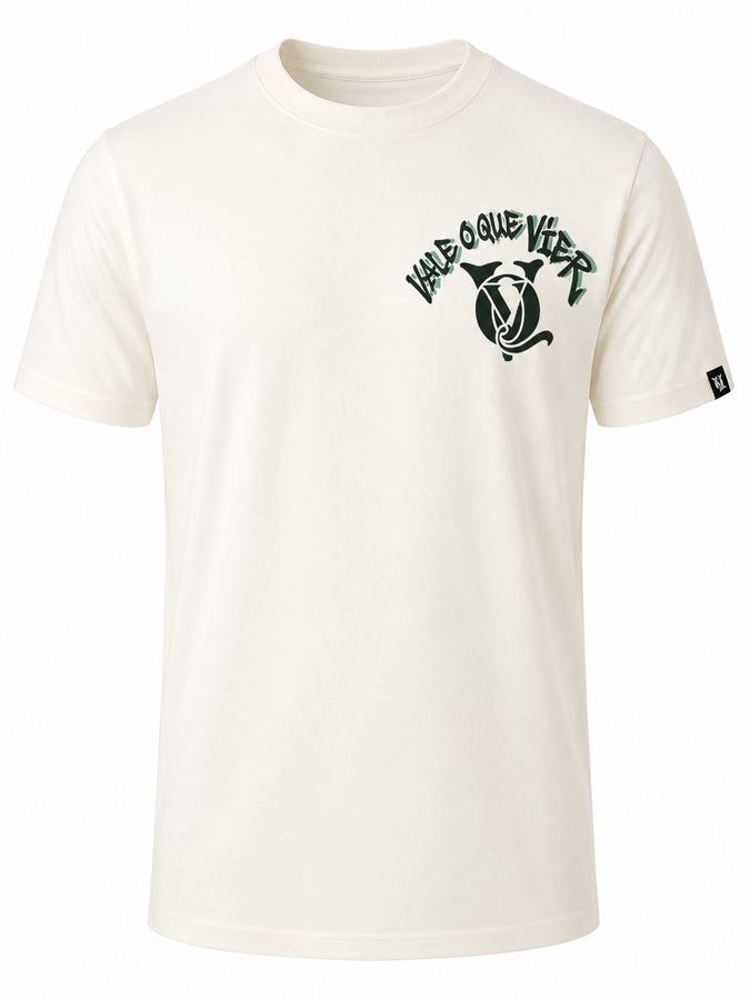 Camiseta Masculina VQV Vale o Que Vier Off White